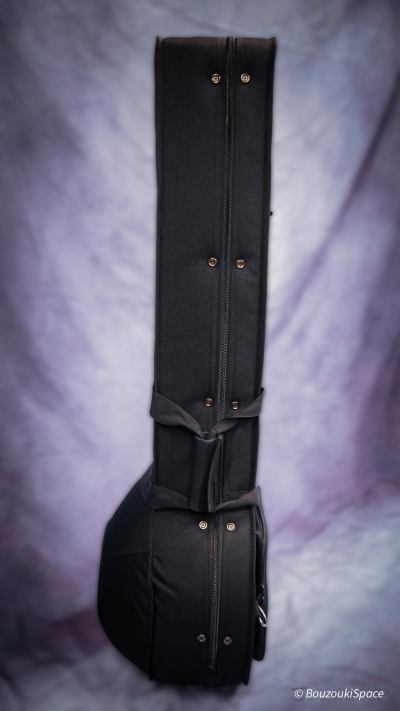 Greek Bouzouki Hard Polyfoam Case – Black with Red Plush Interior - Image 9